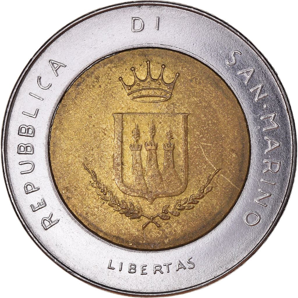 San Marino | 500 Lire Coin | Threats of nuclear war | Km:153 | 1983