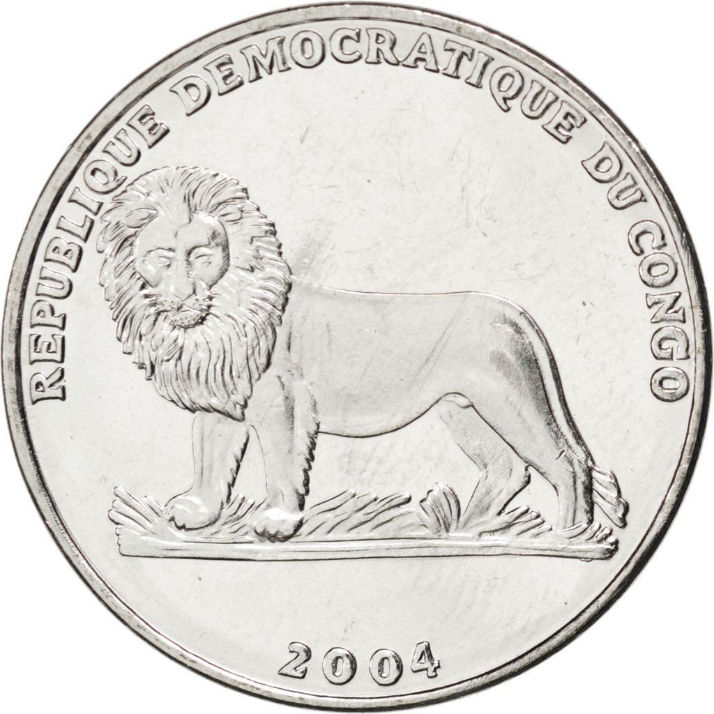 Democratic Republic of the Congo | 1 Franc Coin | Pope John Paul II | Km:156 | 2004
