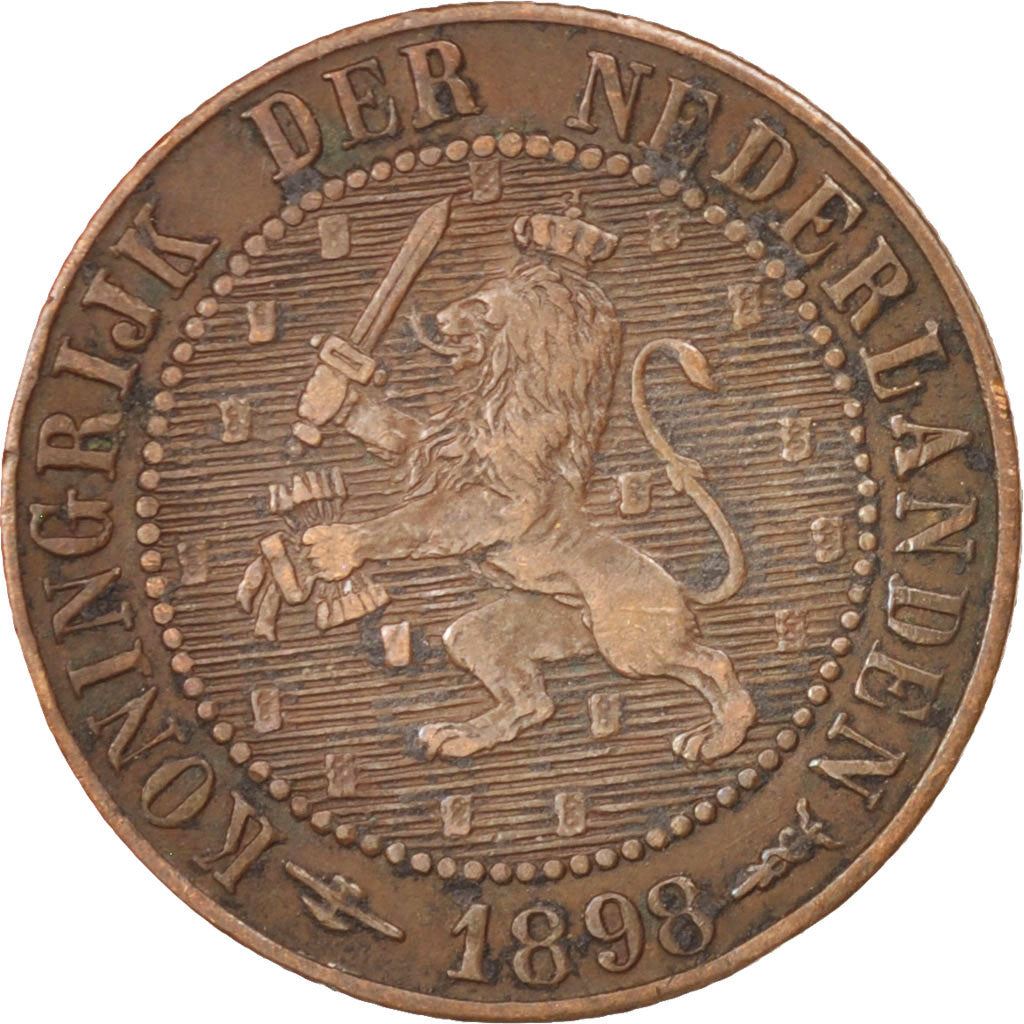 Países Bajos | Moneda de 2.5 centavos | León | Km:108 | 1877 - 1898