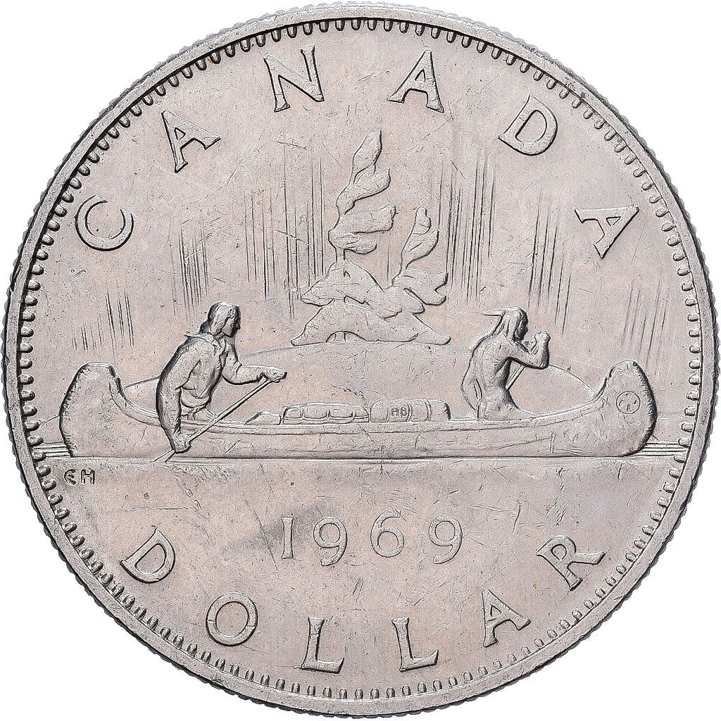 Canada | 1 Dollar Coin | Nickel | 2nd portrait | KM:76.1; 76.2 | 1968-1976
