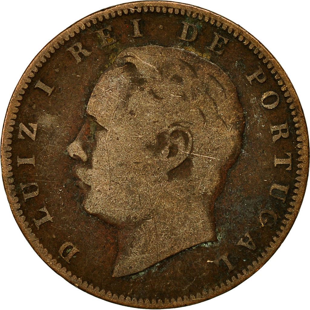 Portugal | 10 Reis Mønt | Luíz I | Km:526 | 1882 - 1886
