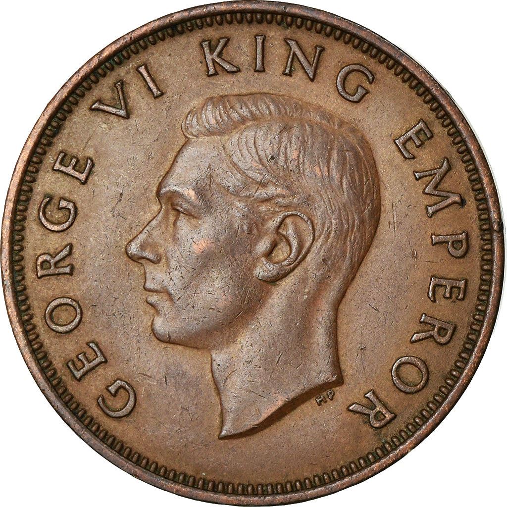 New Zealander 1/2 Penny Coin | King George VI | Hei-tiki Pendant | KM12 | 1940 - 1947