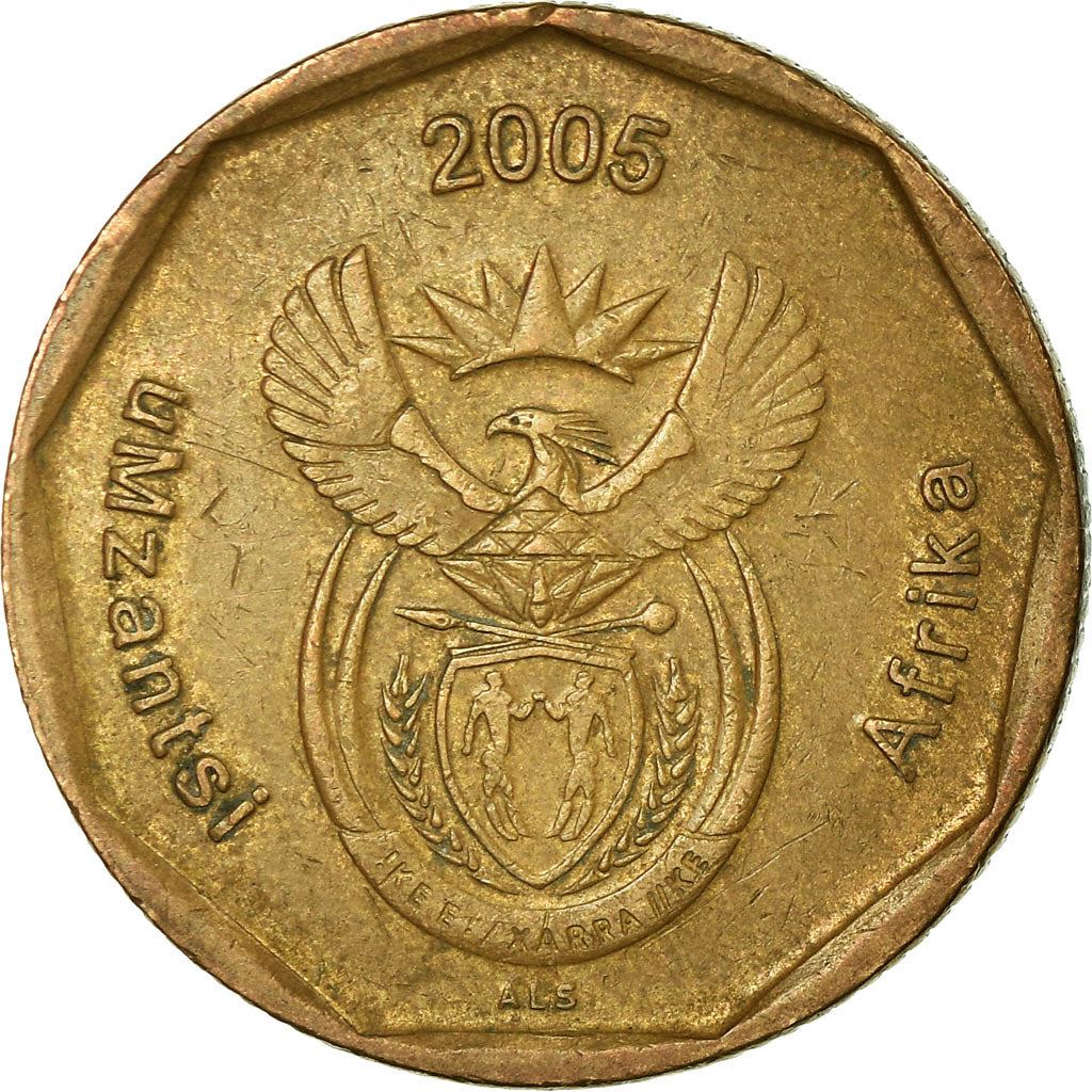 South Africa 50 Cents Xhosa Legend - uMzantsi Afrika Coin KM294 2005