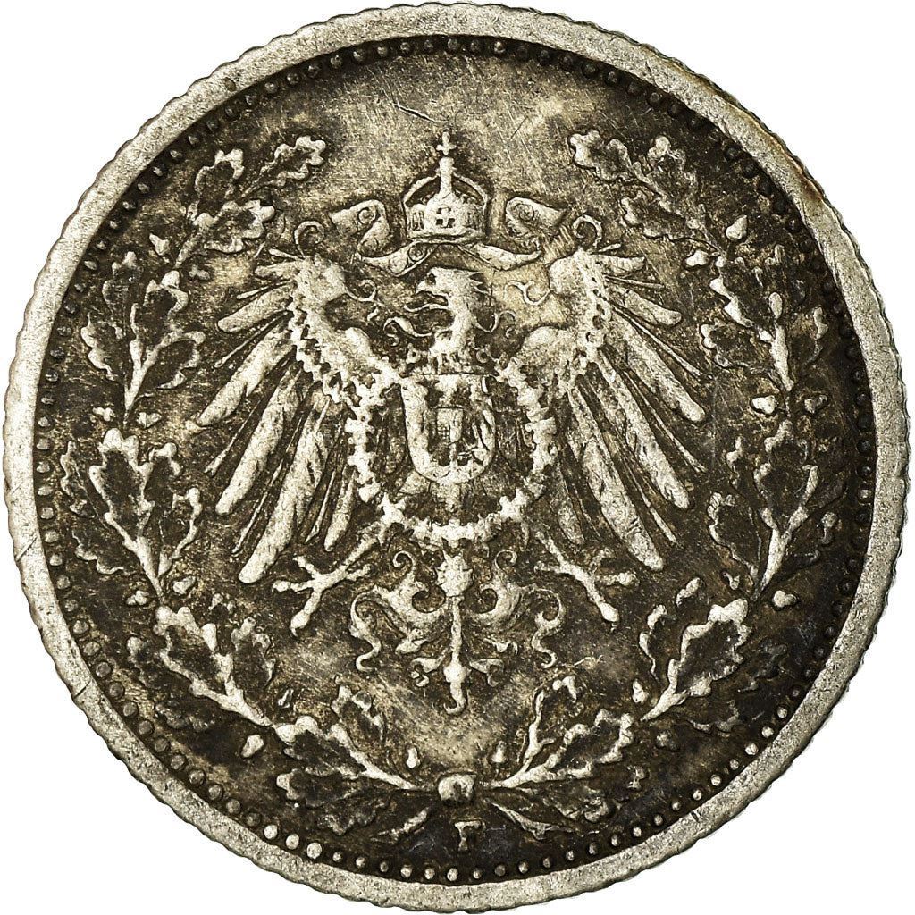 German Empire 1/2 Mark Coin | Deutsches Reich | Wilhelm II | Type 2 | KM17 | 1905 - 1919