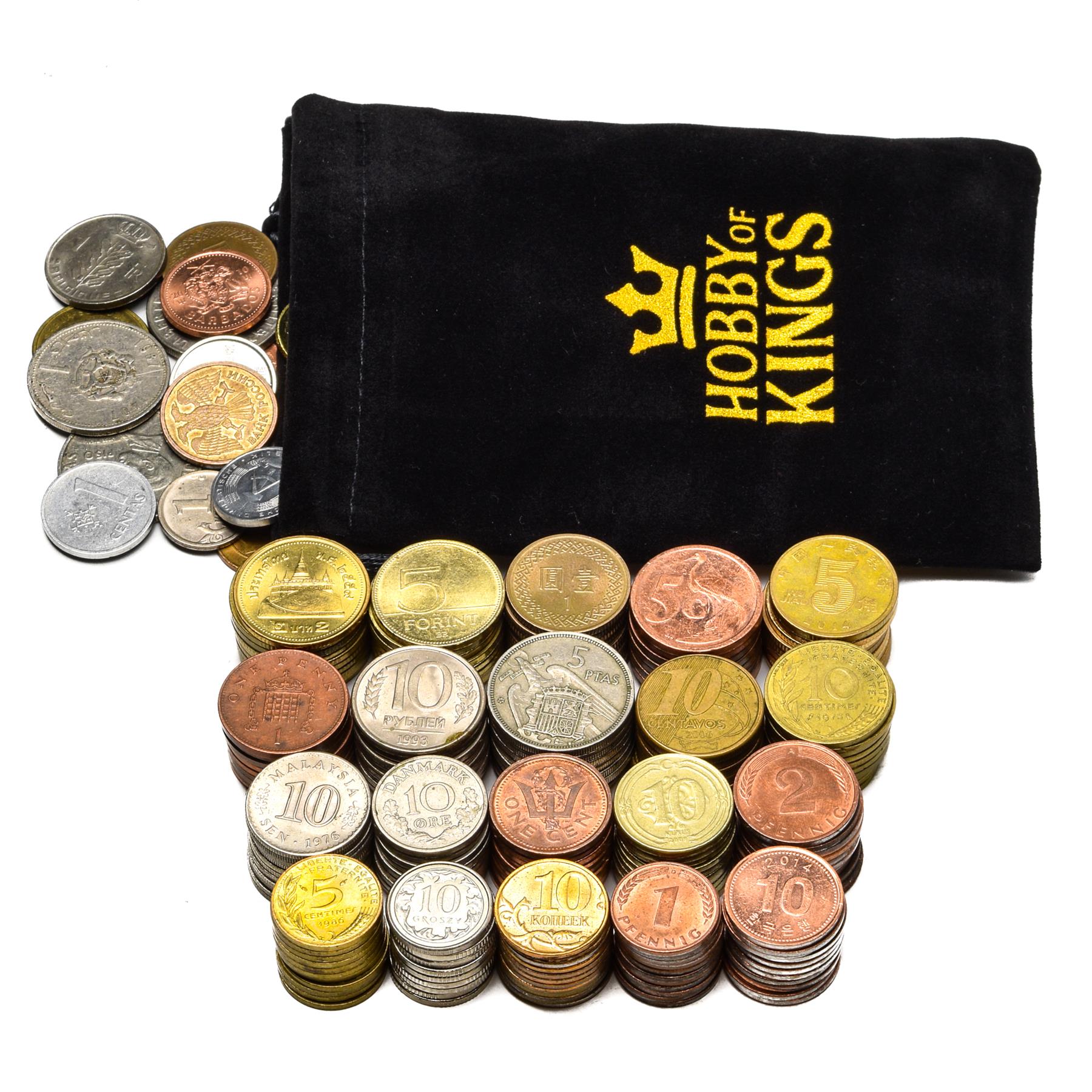 Play Money For Board Games & Card Games | 64 Real Coins | 1 2 5 10 | Total 200 Points | Genuine Toy Currency