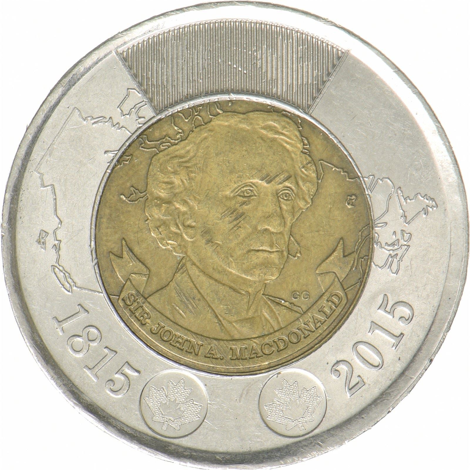 Canada | 2 Dollars Mønt | John A. Macdonald | Bimetal | KM:1855 | 2015