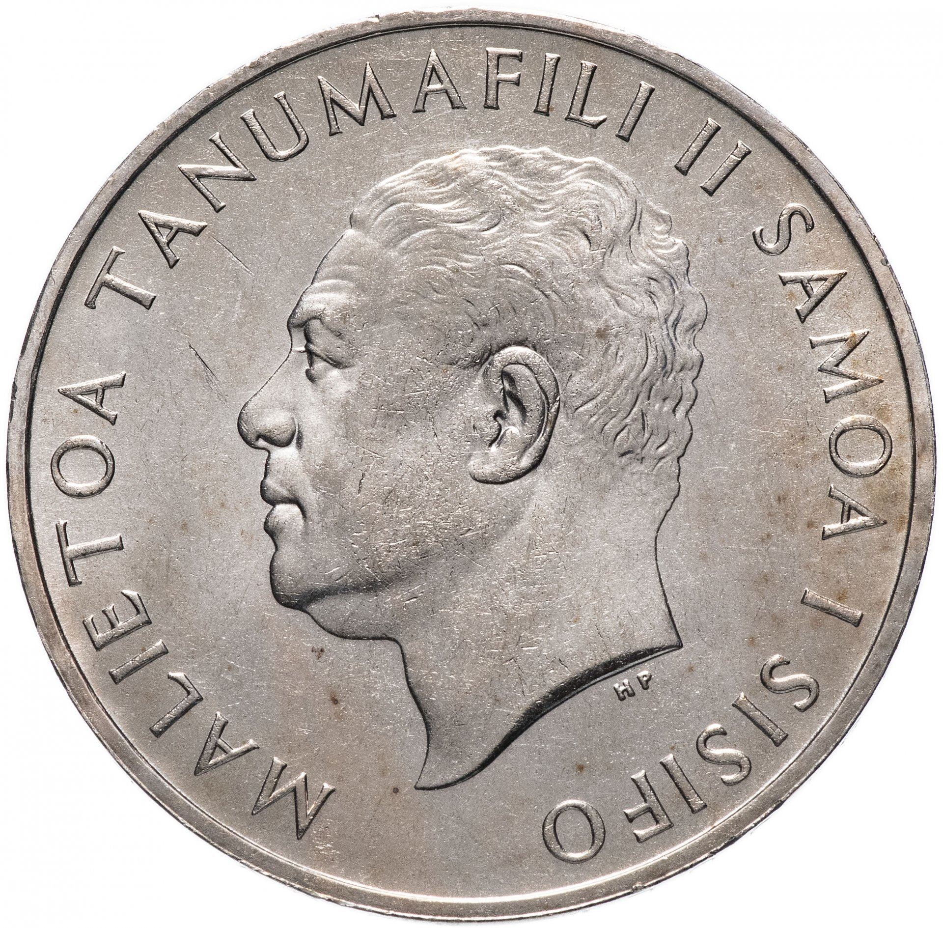 Samoa | 1 Tala Mynt | Malietoa Tanumafili II | Sköld | Kors Stjärnbild | KM:7 | 1967