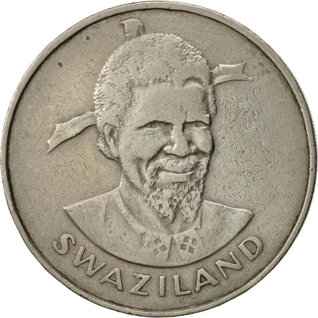 Kingdom of Swaziland | 1 Lilangeni Coin | King Sobhuza II | Mother and Child | Km:13 | 1974 - 1979