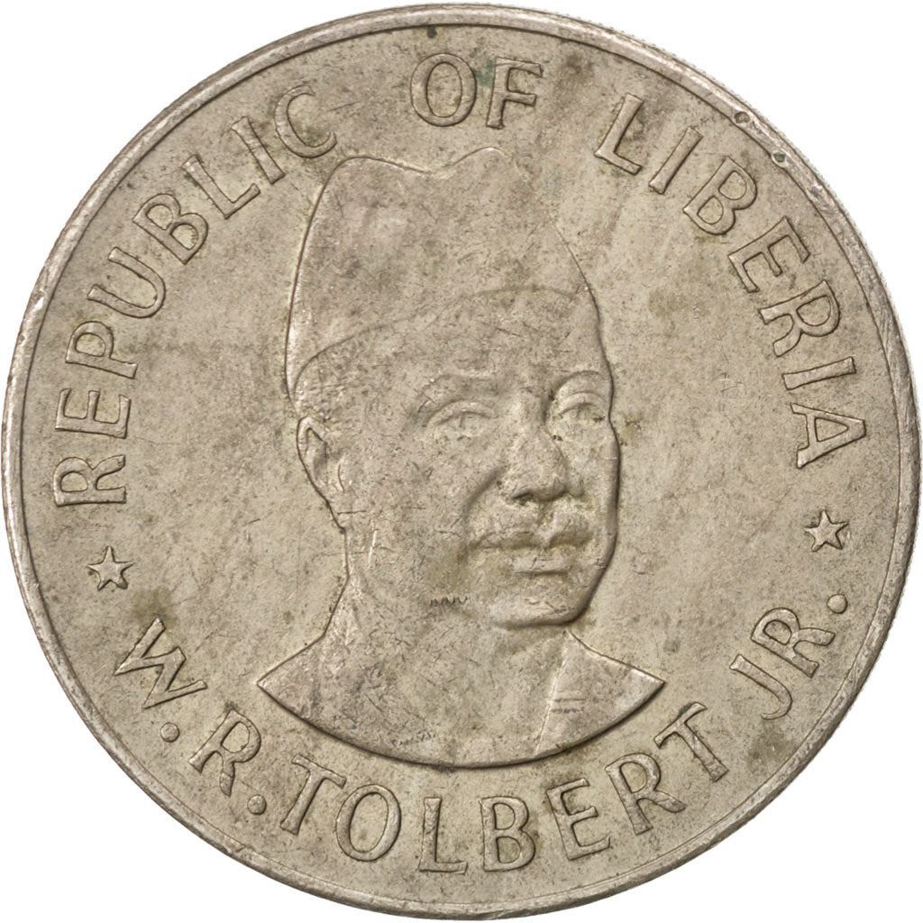 Liberia | 1 Dollar Coin | Copper-nickel | Map | KM:32 | 1976 - 1987