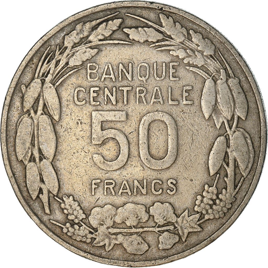 Cameroon | 50 Francs Coin | Giant Elands | Km:13 | 1960
