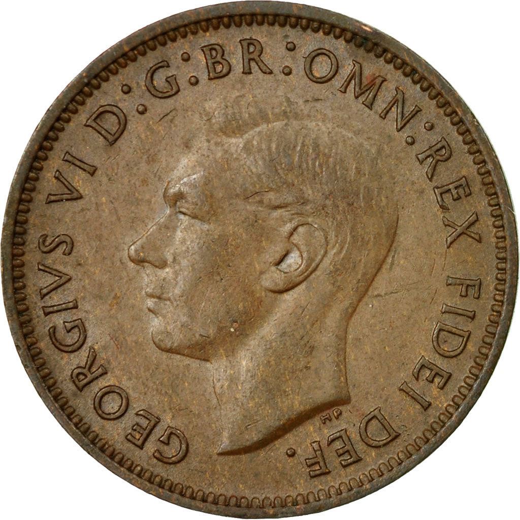 United Kingdom | 1 Farthing Coin | Eurasian wren | Km:867 | 1949 - 1952