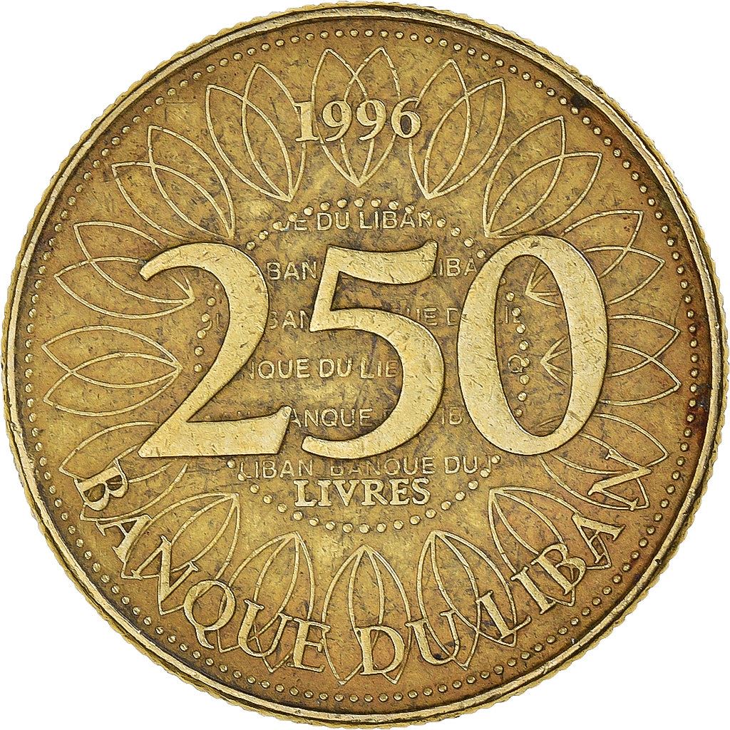 Lebanon | 250 Lirah / Livres Coin | Cedar tree | Km:36 | 1995 - 2003