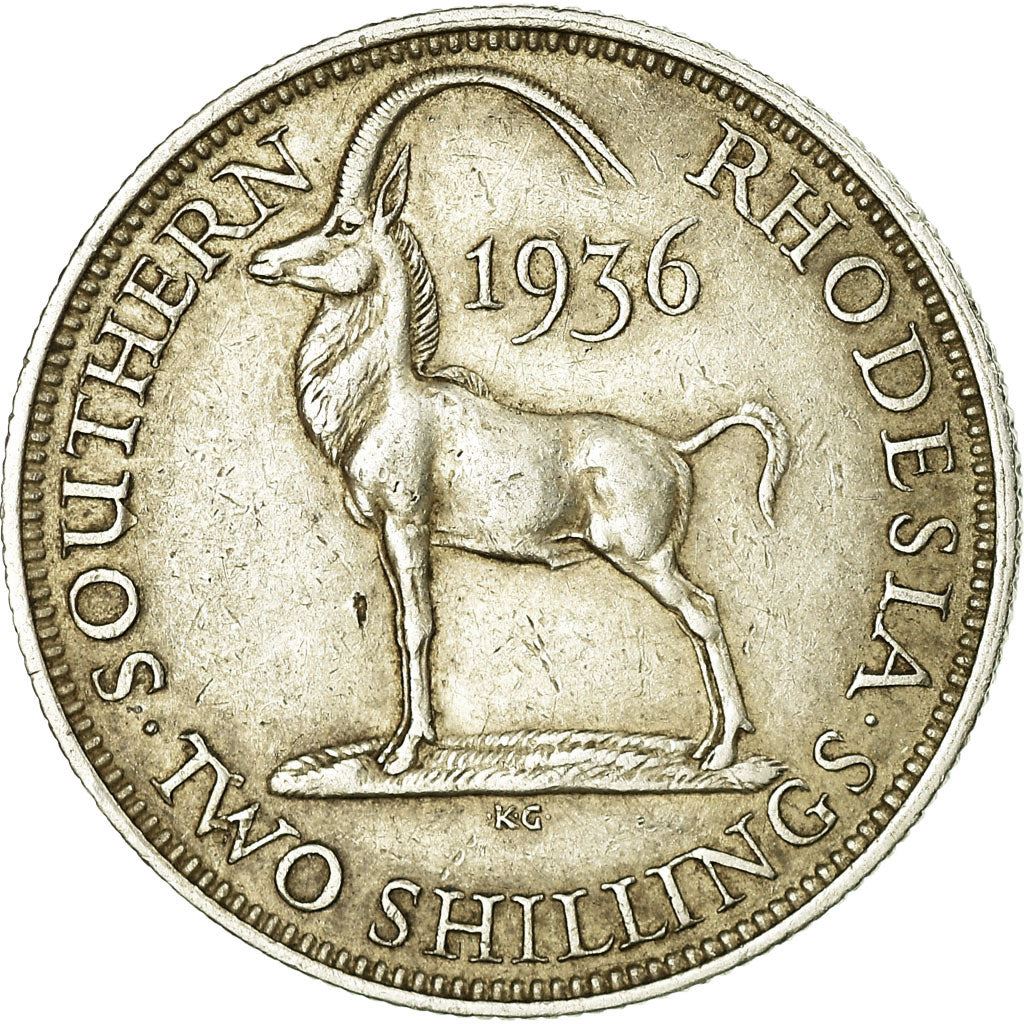 Southern Rhodesia | 2 Shillings Coin | George V | Antelope | KM:4 | 1932 - 1936