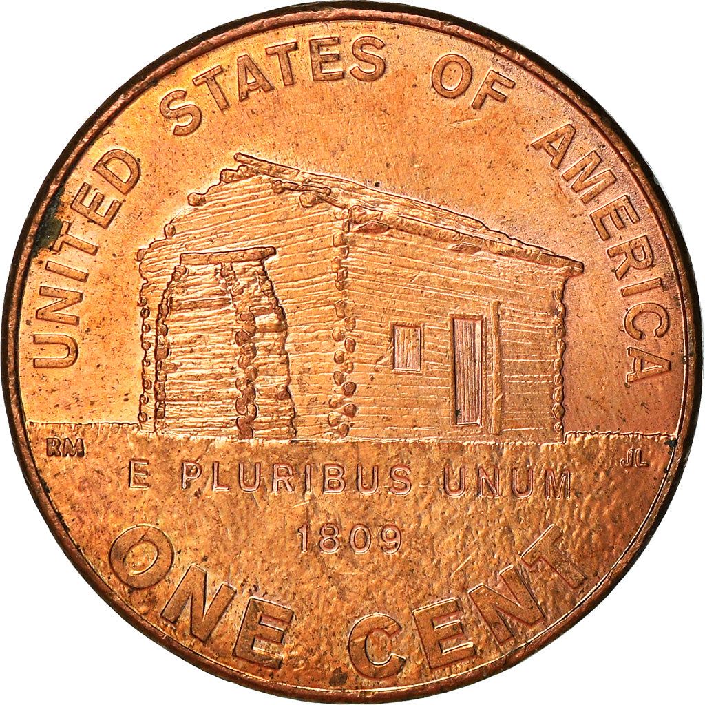United States | 1 Cent Coin | Log Cabin | Km:441 | 2009