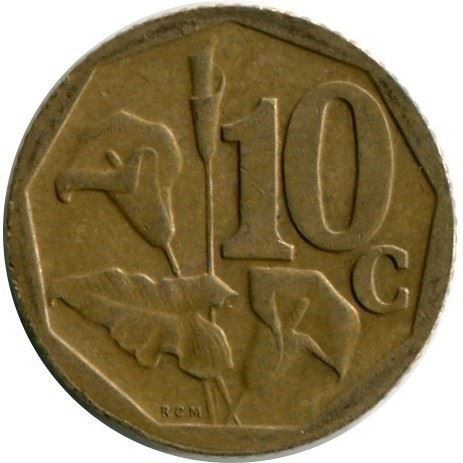 South Africa 10 Cents Sepedi/Sesotho Legend - Afrika Borwa Coin KM292 2005
