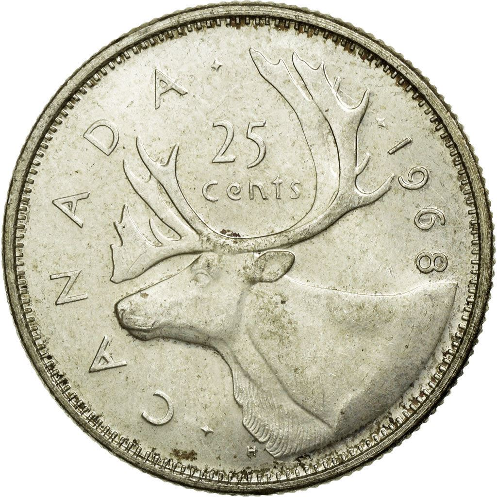 Canada | 25 cent munt | Zilver | 2e portret | KM:62a | 1968