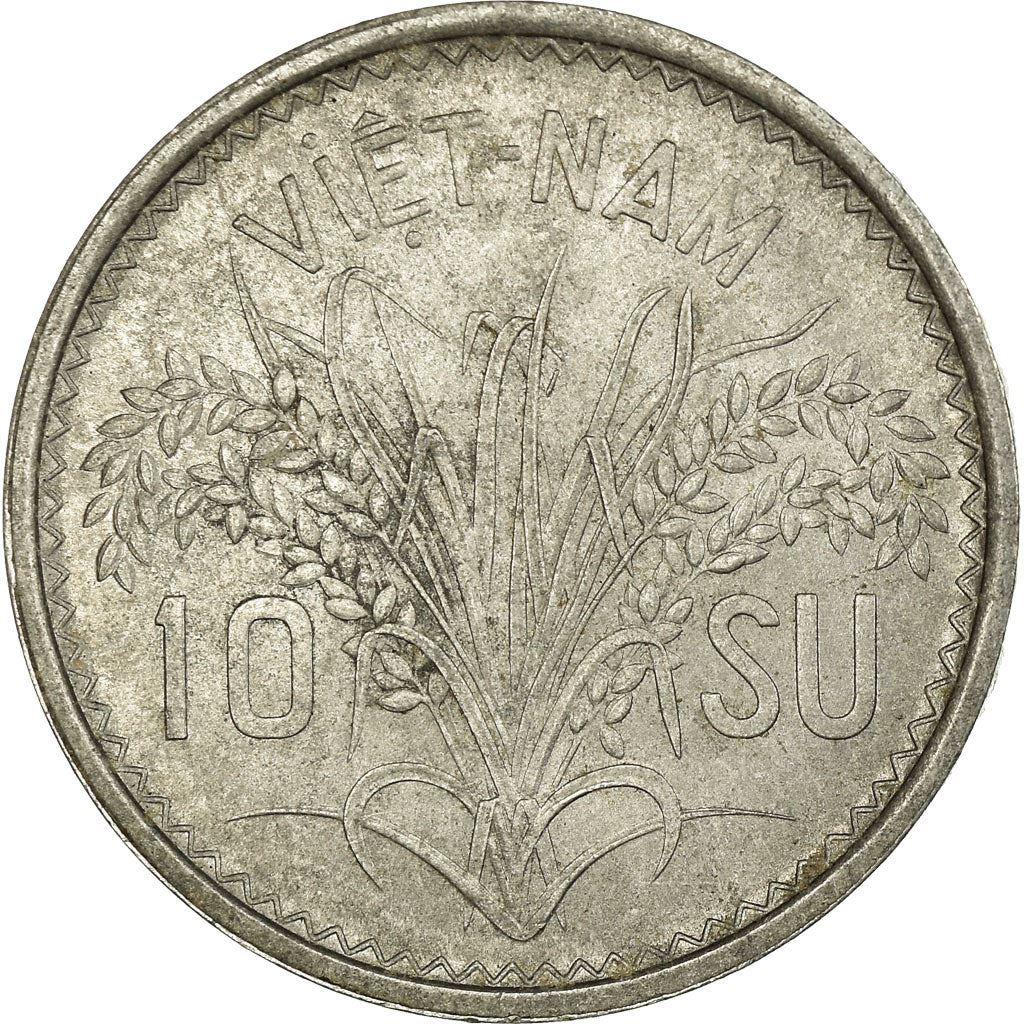 South Vietnam | 10 Su Coin | Rice plant | Km:1 | 1953
