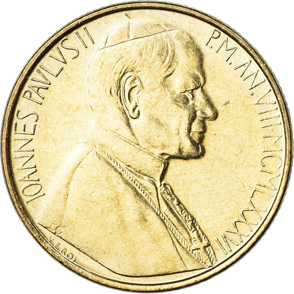 Vatican City | 200 Lire Coin | Archangel Michael | Km:196 | 1986