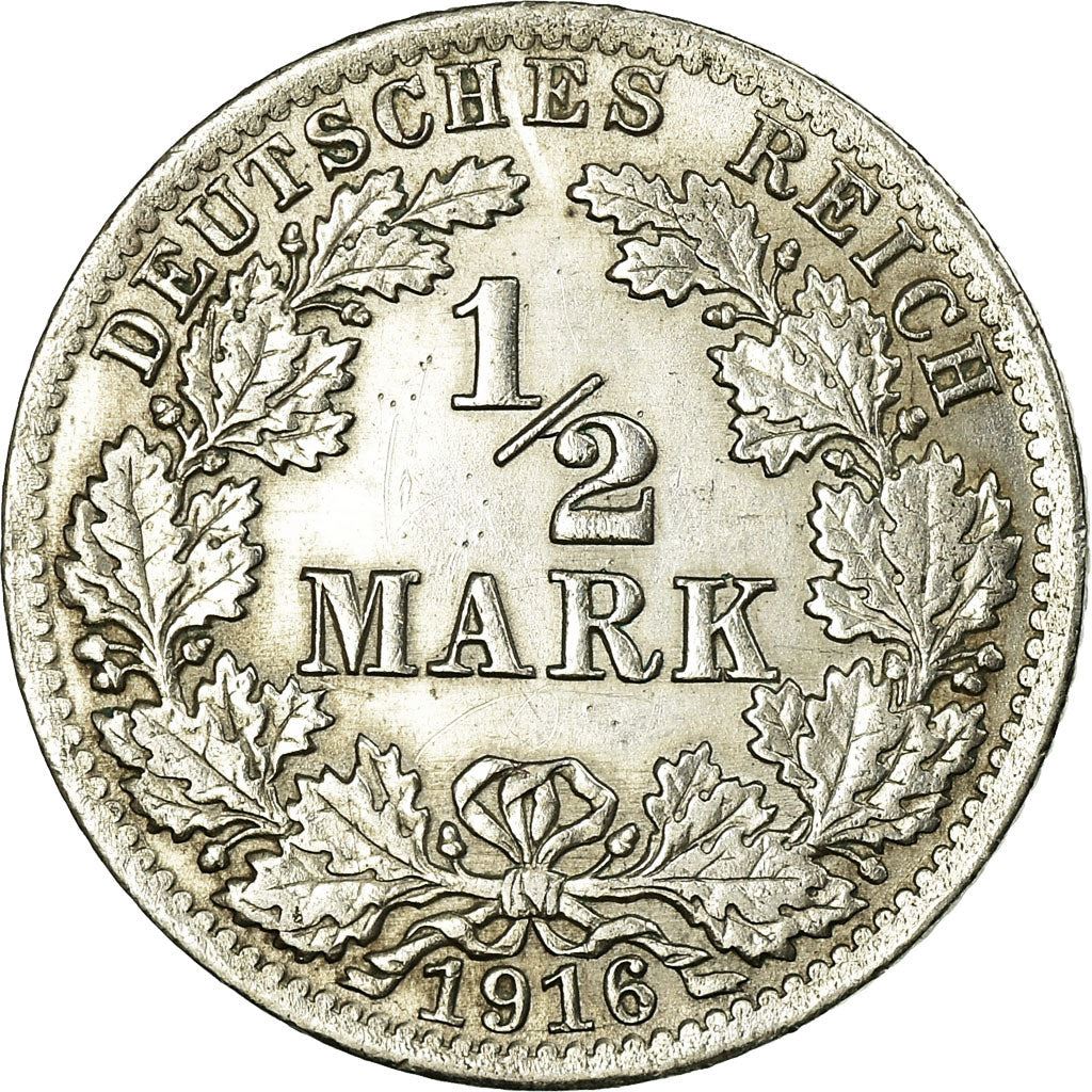 German Empire 1/2 Mark Coin | Deutsches Reich | Wilhelm II | Type 2 | KM17 | 1905 - 1919