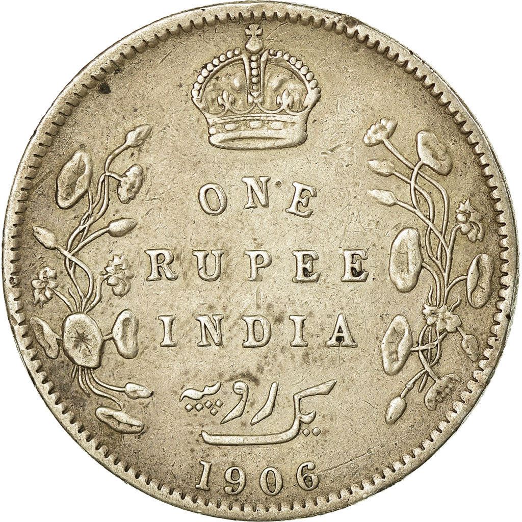 India - British | 1 Rupee Coin | King Edward VII | Km:508 | 1903 - 1910
