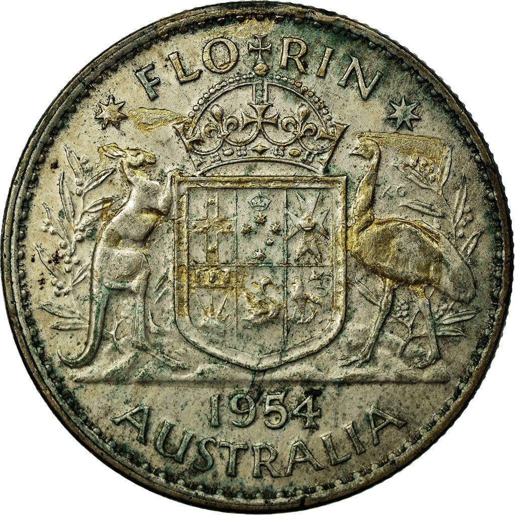 Australia | 1 Florin Coin | Elizabeth II | Km:54 | 1953 - 1954