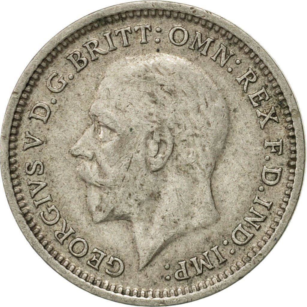 United Kingdom | 3 Pence Coin | George V | KM:831 | 1927 - 1936