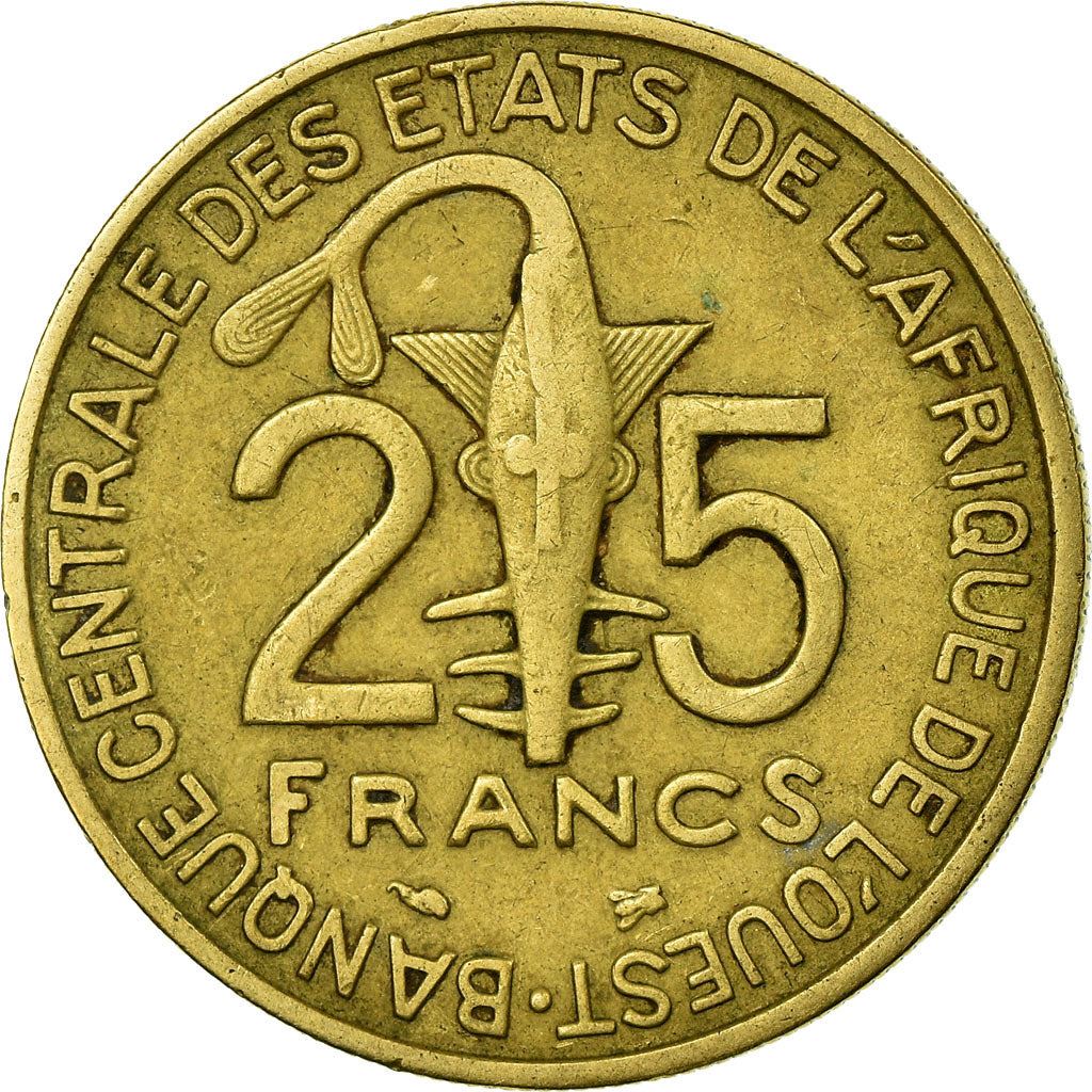 Western African States | 25 Francs Cfa Coin | Emblem of Central Bank | Laboratory Assistant | Km:9 | 1980 - 2024