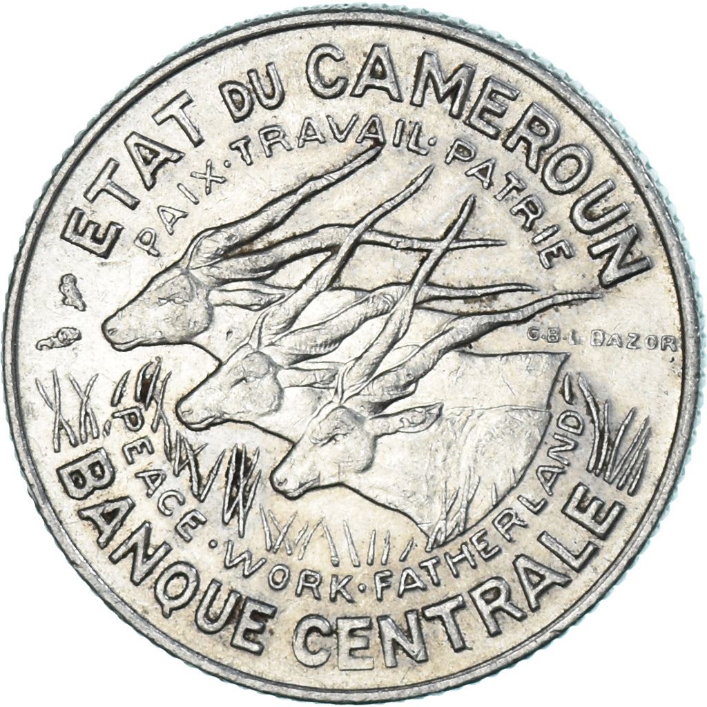 Cameroon | 100 Francs Coin | Giant Elands | Km:14 | 1966 - 1968