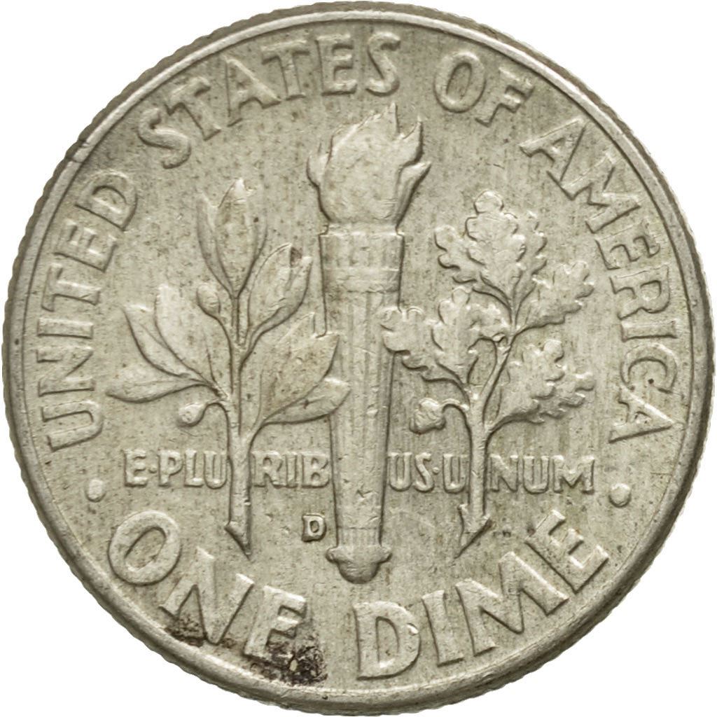 アメリカ合衆国 | 1ダイム硬貨 | フランクリン・D・ルーズベルト | KM:195 | 1946年 - 1964年
