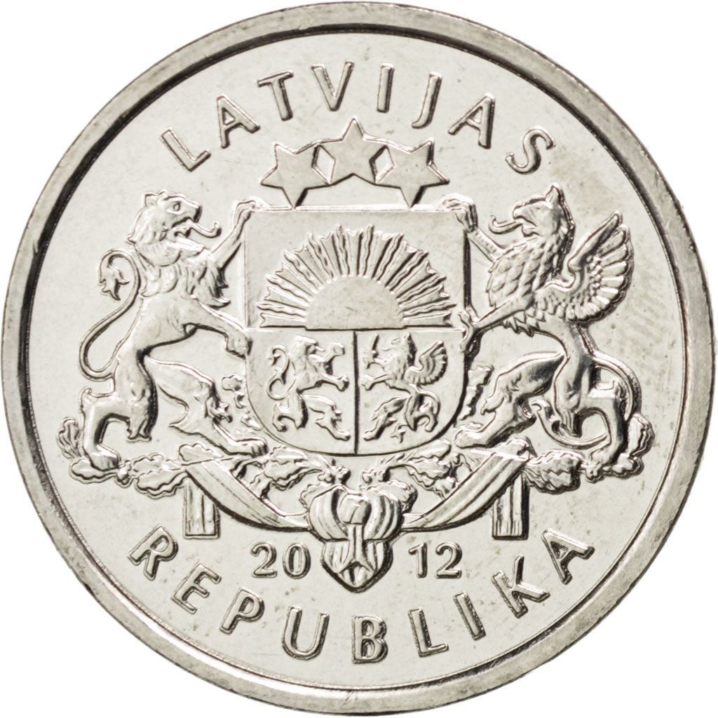 Lettonia | Moneta da 1 Lats | Campane di Natale | KM:136 | 2012