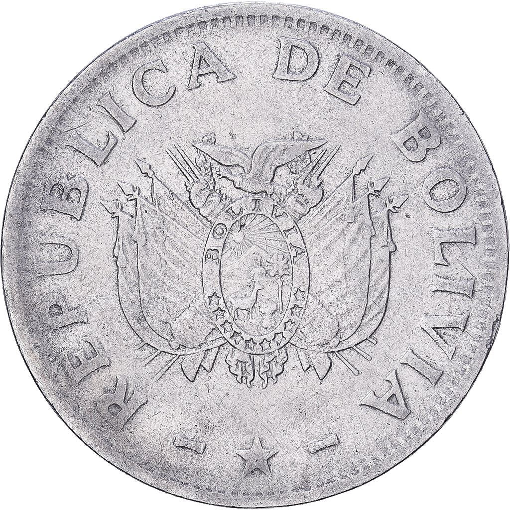 Bolivia | munt van 50 centavos | roestvrij staal | wapen | KM:204 | 1987-2008