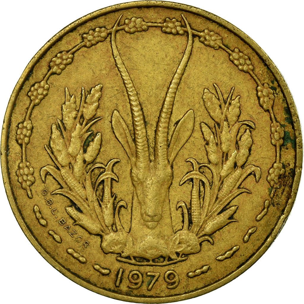 Western African States | 10 Francs Cfa Coin | Emblem of Central Bank | Gazelle | Km:1A | 1966 - 1981