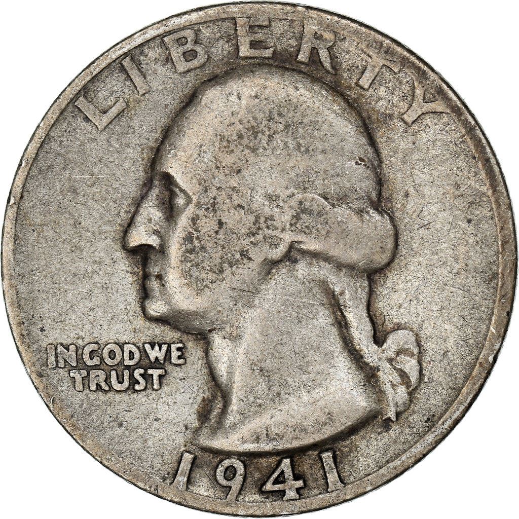 アメリカ合衆国 | 1/4ドル硬貨 | ジョージ・ワシントン | KM:164 | 1932年 - 1964年