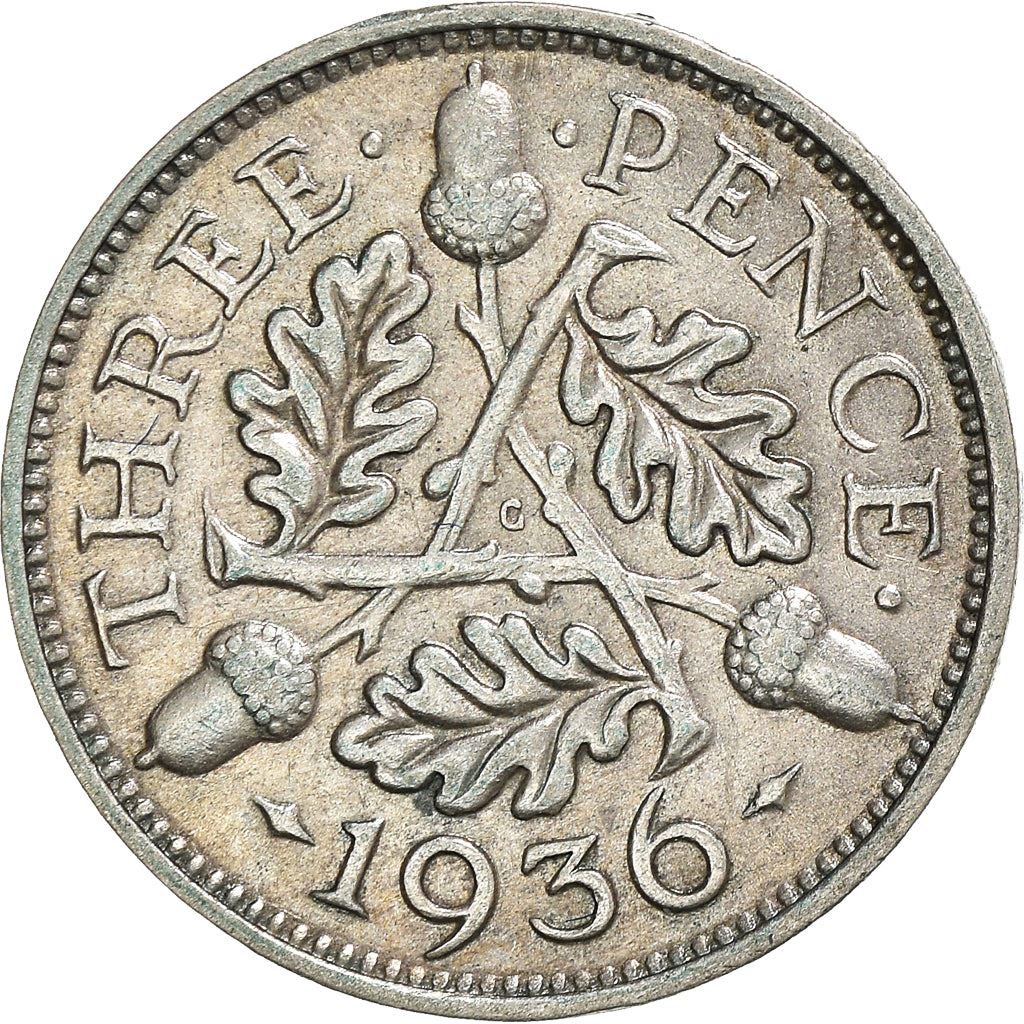United Kingdom | 3 Pence Coin | George V | KM:831 | 1927 - 1936
