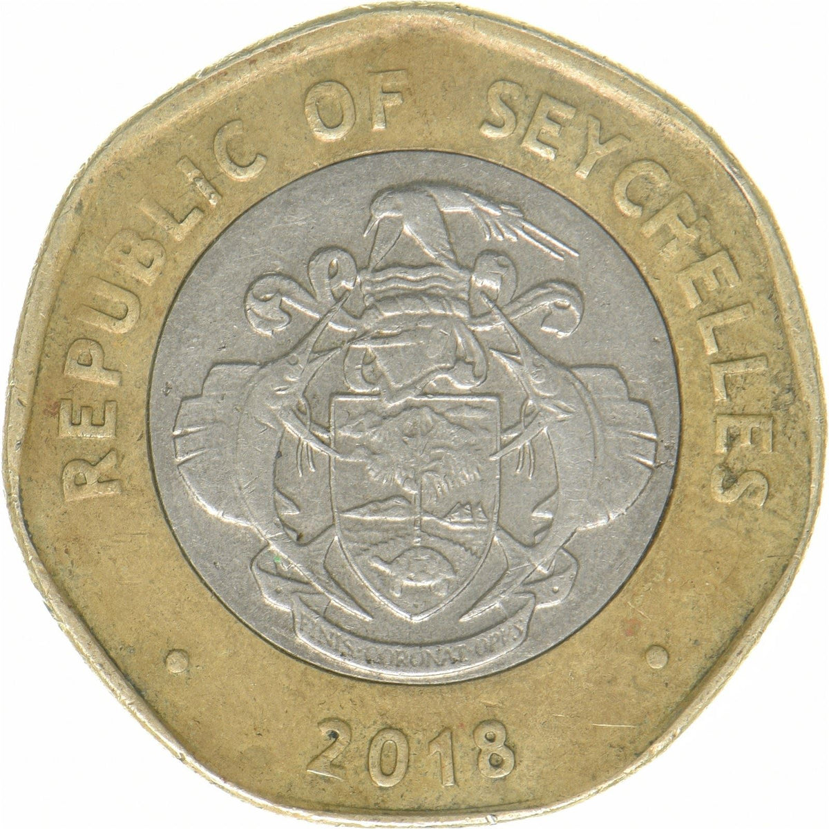 Seychelles | 10 Rupees Coin | Aldabra Giant Tortoise | Bimetallic | KM:182a | 2018