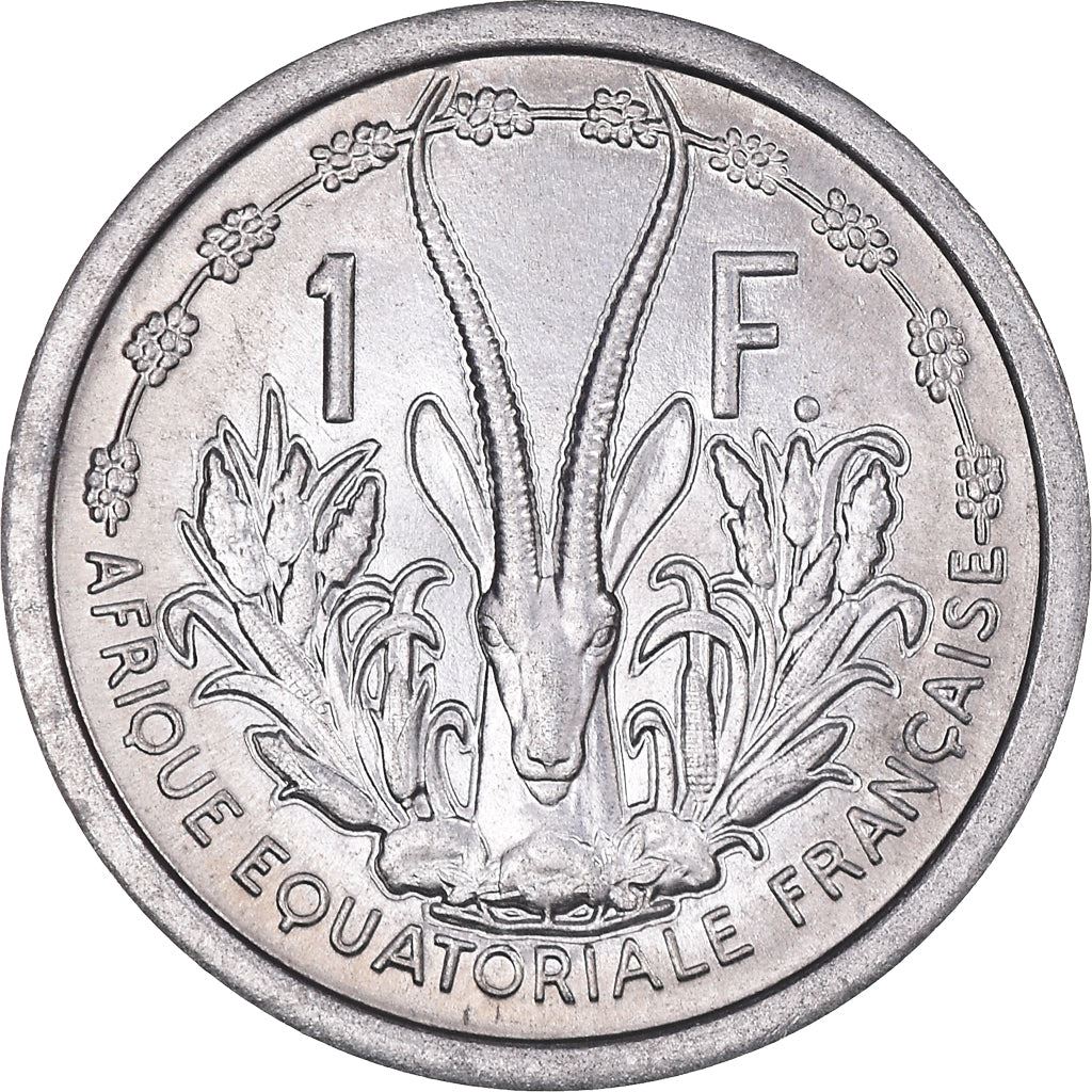 French Cameroon | 1 Franc Coin | Liberty | Phrygian cap | Gazelle | Ships | Km:8 | 1948