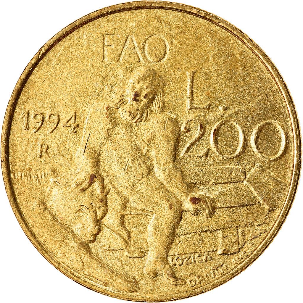 San Marino | 200 Lire Coin | FAO | Km:313 | 1994