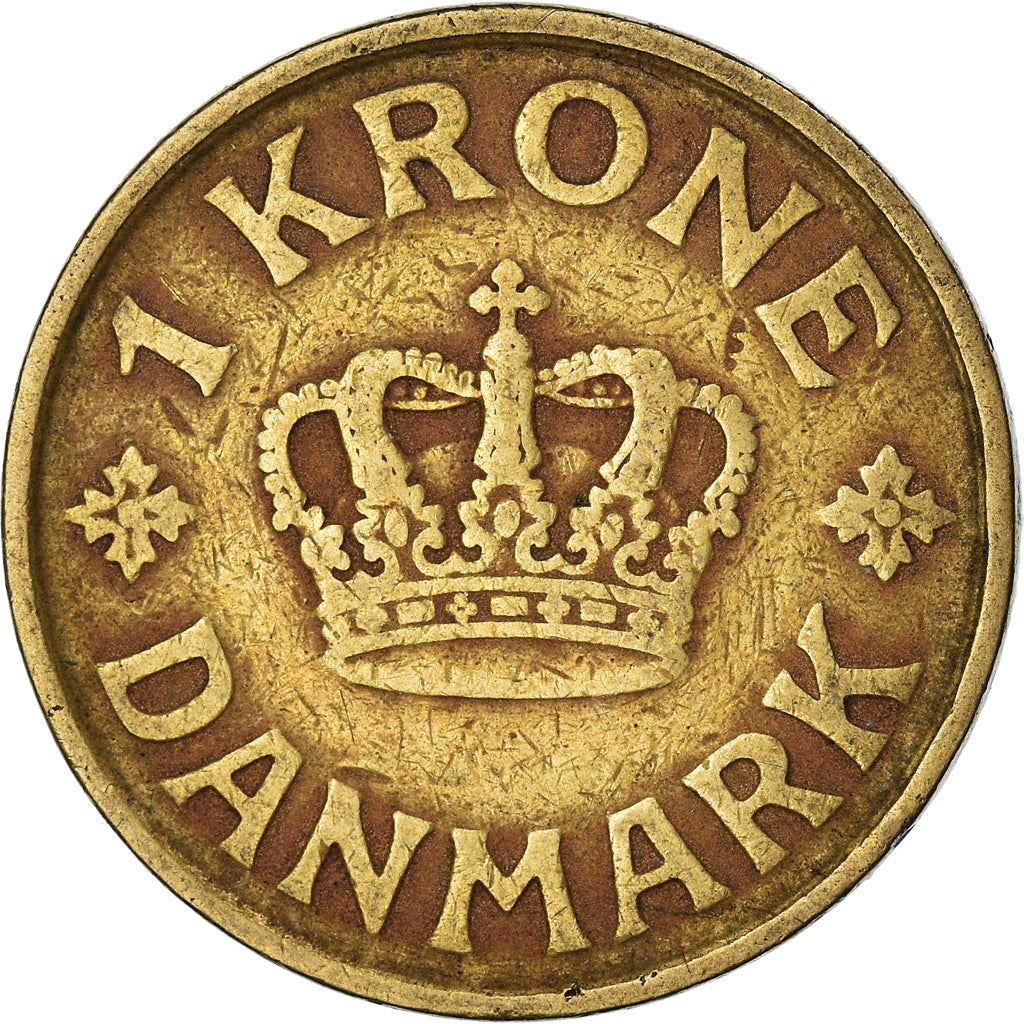 Denmark | 1 Krone Coin | Monogram | Km:824 | 1924 - 1941