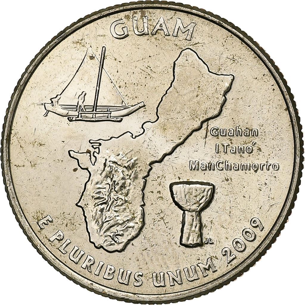 United States | 1/4 Dollar Coin | Guam | Km:447 | 2009