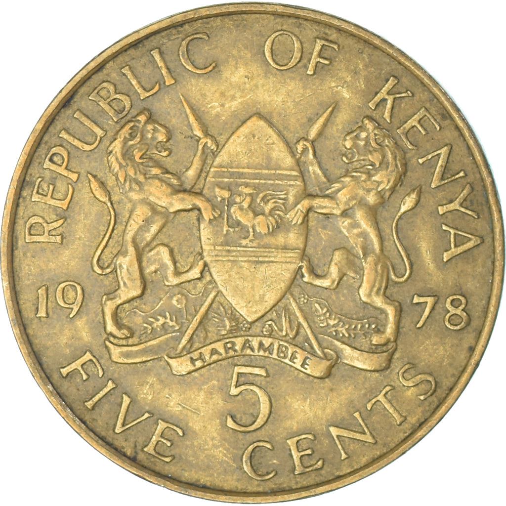 Kenya 5 Centesimi | Moneta Jomo Kenyatta 1963 - 1978 | KM10 | 1969 - 1978