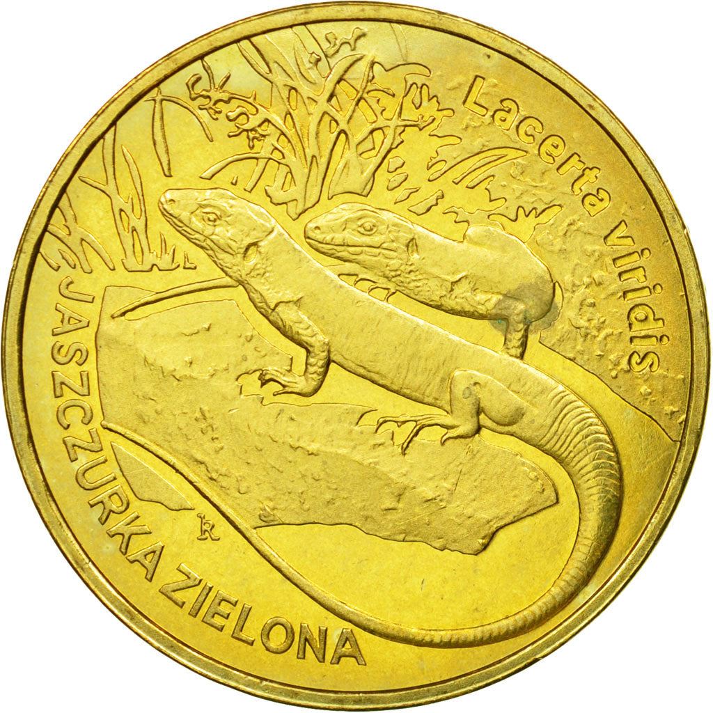 Poland | 2 Zlotys Coin | Jaszczurka zielona | Y:678 | 2009