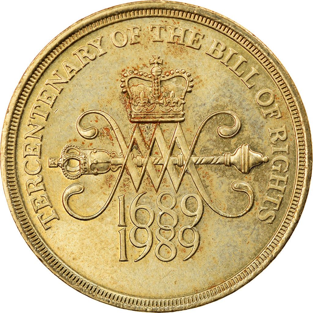 Storbritannien 2 Pund Mynt | Storbritannien | Drottning Elizabeth II 3:e porträtt | Bill of Rights | 1989