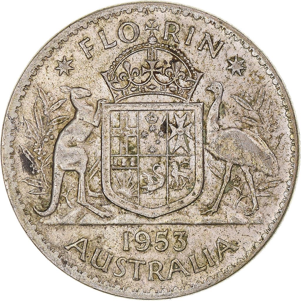 Australia | 1 Florin Coin | Elizabeth II | Km:54 | 1953 - 1954