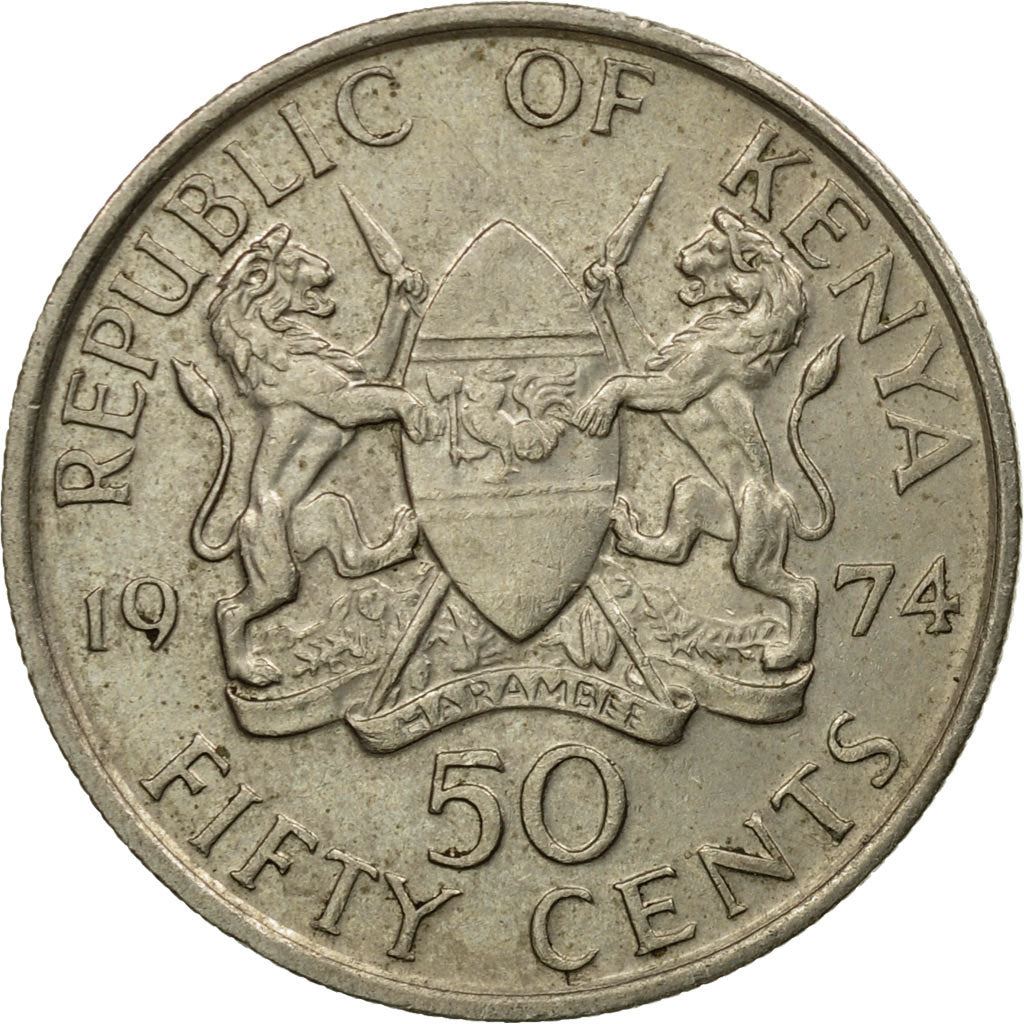Kenya 50 Cent | Mzee Jomo Kenyatta Mynt | KM13 | 1969 - 1978