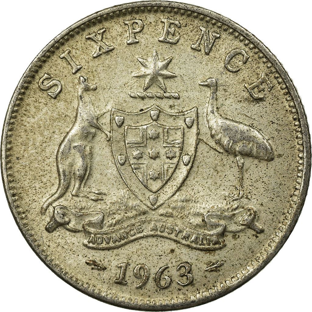 Australia | 6 Pence Coin | Elizabeth II | Km:58 | 1955 - 1963