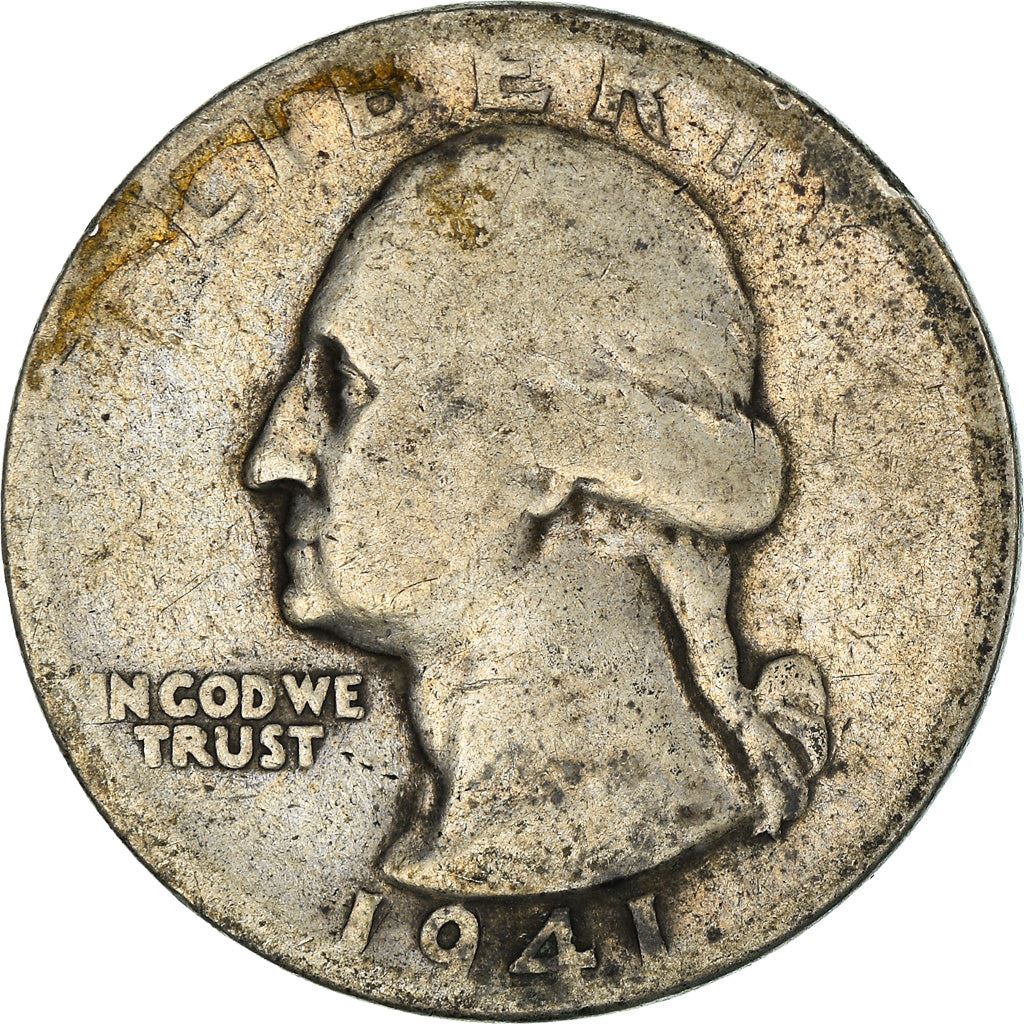 アメリカ合衆国 | 1/4ドル硬貨 | ジョージ・ワシントン | KM:164 | 1932年 - 1964年