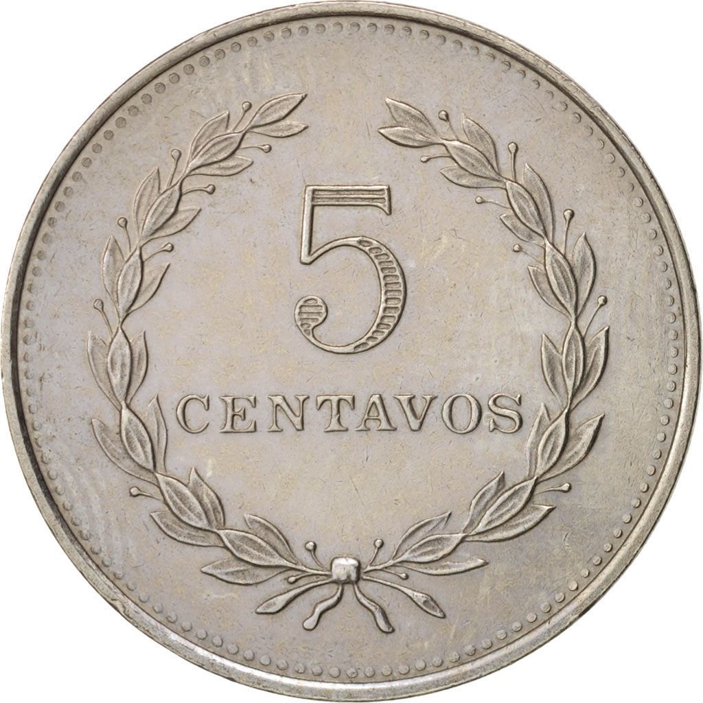 El Salvador | 5 Centavos Coin | Francisco Morazan | Km:149 | 1975 - 1986