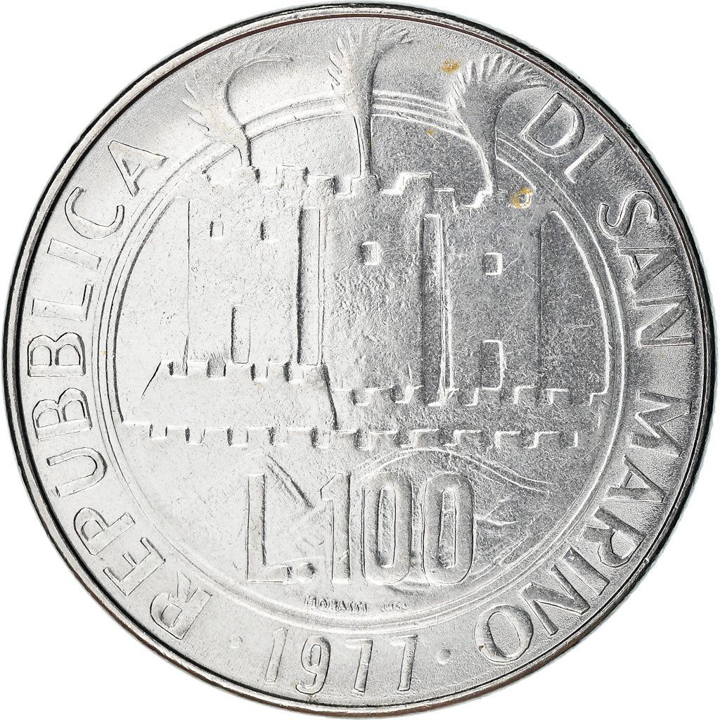 San Marino | 100 Lire Coin | Fish | Km:70 | 1977