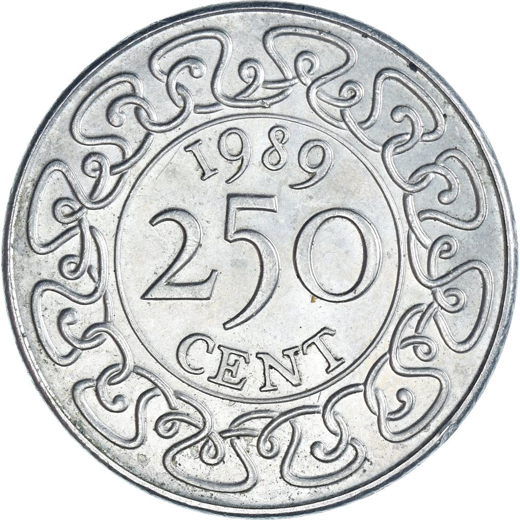 Suriname | 250 Cents Coin | Wreath | Natives | Km:24 | 1987 - 2015