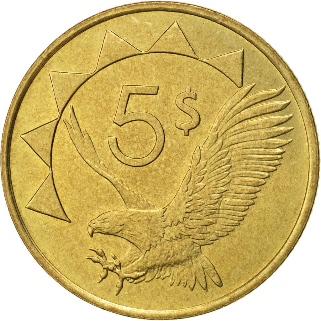 Namibia 5 Dollars Coin KM5 1993 - 2015